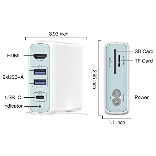 USB C Docking Station 6 en 1 Hub USB C avec 5 Niveaux Support
