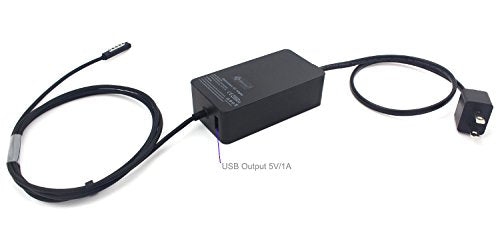 Egoway 48W 12V 3.6A Power Adapter Charger for Microsoft Surface Pro 1 Pro 2 and Surface RT with USB Charging Port, fits Model 1536 and 1512