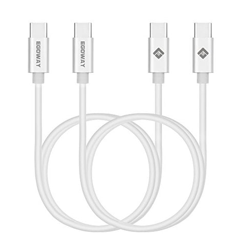 Egoway USB-C to USC-C Fast Charging Charge Cable (4.9ft/1.5m) [Pack of 2]