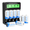 CR123 3.7V 2960mWh High-Capacity Rechargeable Batteries for Arlo Cameras 8-Pack