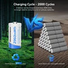 CR123 3.7V 2960mWh High-Capacity Rechargeable Batteries for Arlo Cameras 8-Pack