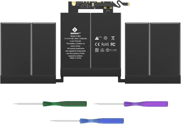 A1989 A2251 Battery, Egoway A1964 Replacement Laptop Battery for MacBook Pro 13 inch A1989 (Mid 2018 Year, 2019 Year) & A2251 (2020 Year), EMC 3214 3358 3348