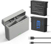 2-Pack 2100mAh Replacement Batteries with 2-Channel Charger for GoPro Hero 13 Black, Type-C Fast Charging Camera Battery Kit