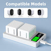 2-Packs Batteries Compatible with Arlo Pro 5S 2K, Pro 4, 3, Arlo Ultra 2, Ultra Cameras VMA5400 VMC4040P VMC4060P A-4a, with LCD Dual Charger