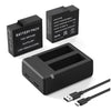 2 Packs 1800mAh Batteries for Insta 360 Ace Pro Battery, Compatible with Insta360 Ace/Ace Pro Camera, with Dual Fast Charge Hub (White)