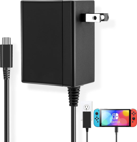 Charger for Nintendo Switch 2/1 / Lite, PD 3.0 Fast Charging Power Supply 20V/3A for Nintendo AC Adapter with 5FT Cable (Switch 2/1 / Lite) (Switch Charger 5FT)
