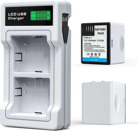 Arlo Pro, Pro 2 Battery and Charger, for Arlo Pro/Pro 2 and VMC4030 VMC4030P VMS4230 VMS4430 VMS4530 VMS4430P VMS4530P-100NAR VMA4400 Security Camera (2 Batteries+Charger)