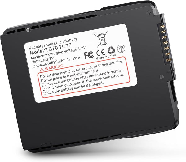 4620mAh Replacement Battery for Zebra TC77 Barcode Scanner, Compatible with Zebra Symbol Motorola TC70, TC72, TC75, TC77, TC700h, TC700k, TC720l, TC75x, TC75EK, TC75AH, TC75GK, TC77HL