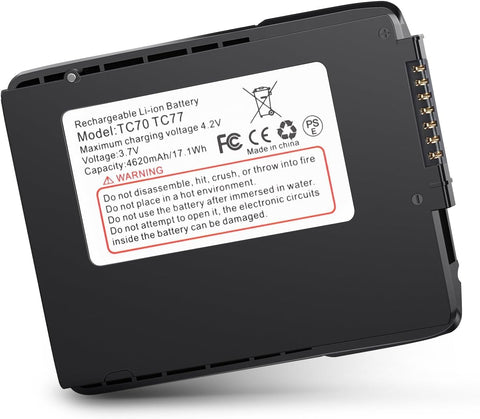 4620mAh Replacement Battery for Zebra TC77 Barcode Scanner, Compatible with Zebra Symbol Motorola TC70, TC72, TC75, TC77, TC700h, TC700k, TC720l, TC75x, TC75EK, TC75AH, TC75GK, TC77HL