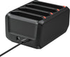 4-Slot Battery Charging Cradle Kit for Zebra TC70 TC75 TC77 TC7X-4BTYC1 Barcode Scanners, Compatible with BT-000318 Battery, Charger Station with Type-C Cable, Black
