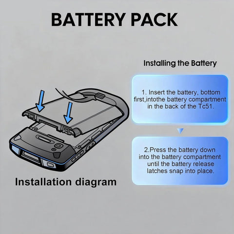 3840mAh Battery Replacement for Zebra TC51 TC52 TC56 TC57 TC510 Series, High-Capacity Scanner Battery Compatible with BT-000314 BTRY-TC51-44MA1-01 BTRY-TC51-4A1-01