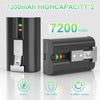 7200mAh 3.65V 2-Pack Replacement Battery for Ring Doorbell, Rechargeable Camera Batteries with Charging Station for Ring Video Doorbell 2/3/3 Plus/4, Spotlight Cam, Stick Up Cam and Peephole Cam