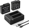 2 Packs 1800mAh Batteries for Insta 360 Ace Pro Battery, Compatible with Insta360 Ace/Ace Pro Camera, with Dual Fast Charge Hub (White)