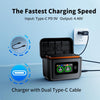 Insta 360 X5 Batteries (2 Packs) with Fast Charge Hub Dual Fast Charging Case w/LCD Display, Intelligent Charger Hub for Insta360 X5, Shows Battery SOC (Battery*2 and Charger*1)