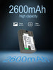 2600mAh LP-E6NH Battery Compatible with Canon EOS R8, R7, R6, R5, R5 Mark II, R, 5D III IV, 5DS, 6D, 6D II, 7D, 80D, 90D (100% Compatible with Original)
