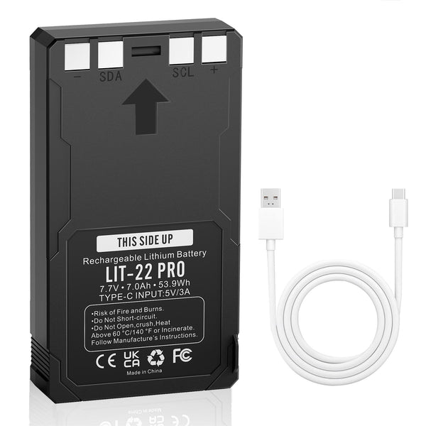 2 Pack 7000mAh Lit-22 pro Rechargeable Lithium Batteries Replacement, Compatible with Cellular Trail Cameras Flex-M Flex G-36 Flex-Plus Flex-S (2pcs)
