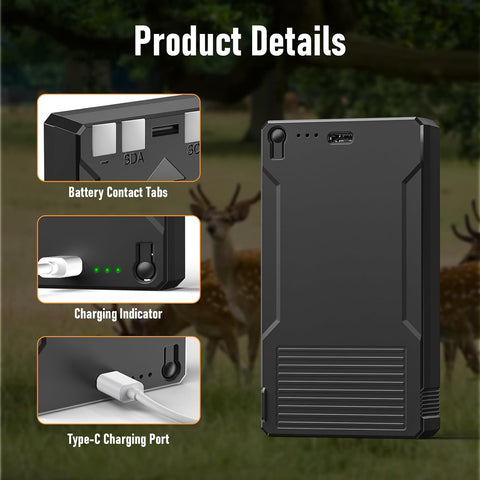 LIT-22 Rechargeable Battery Pack for Trail Cameras - Compatible with Flex-M, Felix Series, 7000mAh (2 Pack)