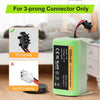 3200mAh Replacement Battery Compatible with Eufy RoboVac 11, 11S, 30C, 30, 35C, 15C, 15T, Ecovacs Deebot N79, N79S, 500, DN622 (3-Prong Connector)