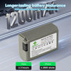 NP-FW50 Battery Replacement USB-C 2-in-1 Compatible with Sony ZV-E10, Alpha A6000, A6300, A6400, A6500, A5000, A5100, A7, A7II, A7R, A7RII, A7S, A7SII, RX10, RX10 II III IV Cameras