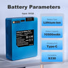 Security Rechargeable Battery for S330 Video Smart Lock 3-in-1 and Smart Drop, 10500mAh Batteries Compatible with eufy Battery Replacement, Intelligent Indicator Lights, Type-C Charging (blue)