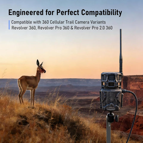 6500mAh Capacity Rechargeable Lithium Battery Pack for Stealth Cam 360, Revolver, Pro & Pro 2.0 Cellular Trail Cameras, Includes USB Cable