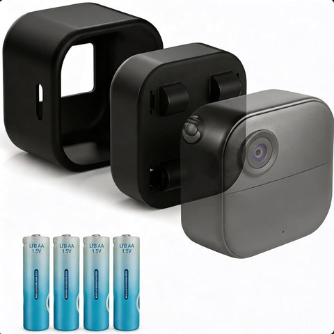 Battery Extension Pack for Blink Outdoor 4 & Outdoor 2K+, 4 PCS Batteries 6000mAh, 2X Extended Runtime, Waterproof Silicone Cover