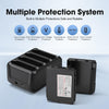 4-Slot Battery Charging Cradle Kit for Zebra TC70 TC75 TC77 TC7X-4BTYC1 Barcode Scanners, Compatible with BT-000318 Battery, Charger Station with Type-C Cable, Black