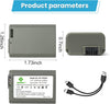 NP-FW50 Battery Replacement USB-C 2-in-1 Compatible with Sony ZV-E10, Alpha A6000, A6300, A6400, A6500, A5000, A5100, A7, A7II, A7R, A7RII, A7S, A7SII, RX10, RX10 II III IV Cameras