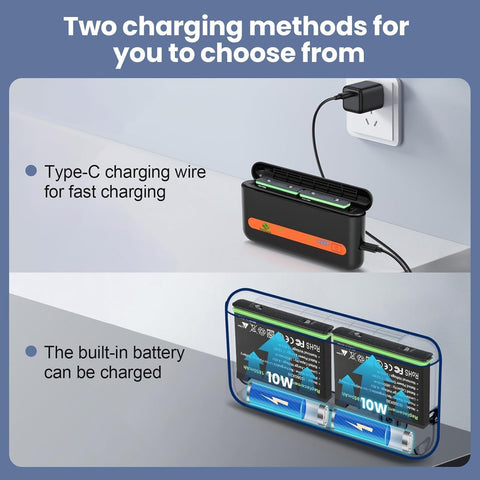 2 Packs 360 X3 Batteries with Charging Compartment, for Insta360 One X3 Battery Charger Box Fast Charge Hub Dual Battery Accessories Charging Station
