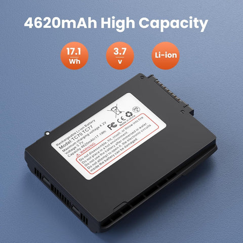 4620mAh Replacement Battery for Zebra TC77 Barcode Scanner, Compatible with Zebra Symbol Motorola TC70, TC72, TC75, TC77, TC700h, TC700k, TC720l, TC75x, TC75EK, TC75AH, TC75GK, TC77HL