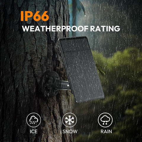 Trail Camera Solar Panel 12V/6V Solar Panel with 4000mAh 3W Solar Battery Kit Compatible with Hunting Game Camera IP66 Waterproof Hunting Accessory Trail Cam