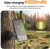 Trail Camera Solar Panel 12V/6V Solar Panel with 4000mAh 3W Solar Battery Kit Compatible with Hunting Game Camera IP66 Waterproof Hunting Accessory Trail Cam