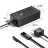 Surface Book 3 Surface Pro Charger, 127W 15V 8A AC Power Supply Adapter Compatible with Surface Pro X 7 6 5 4 3, Surface Book 3 2 1, Surface Laptop 4 3 2 1 and Surface Go with 6ft Power Cord