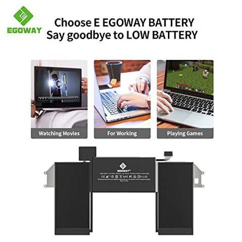 E EGOWAY A2337 A2389 Laptop Battery Replacement Compatible with MacBook Air 13 Inch A2337 M1 2020 EMC 3598 MGN53LL/A MGN83LL/A MGN63LL/A MGN93LL/A MGND3LL/A MGN73LL/A MGNA3LL/A MGNE3LL/A