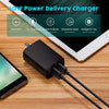 USB C Charger, E EGOWAY 61W 2-Port PD GaN Charger Fast Charging Adapter Compatible with iPhone 11 12, iPad, Galaxy S9 S8, USB C Laptops and More